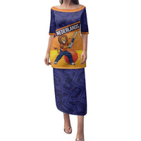 Custom Netherlands Cricket Family Matching Puletasi and Hawaiian Shirt Go Flying Dutchmen Lion Mascot - Wonder Print Shop