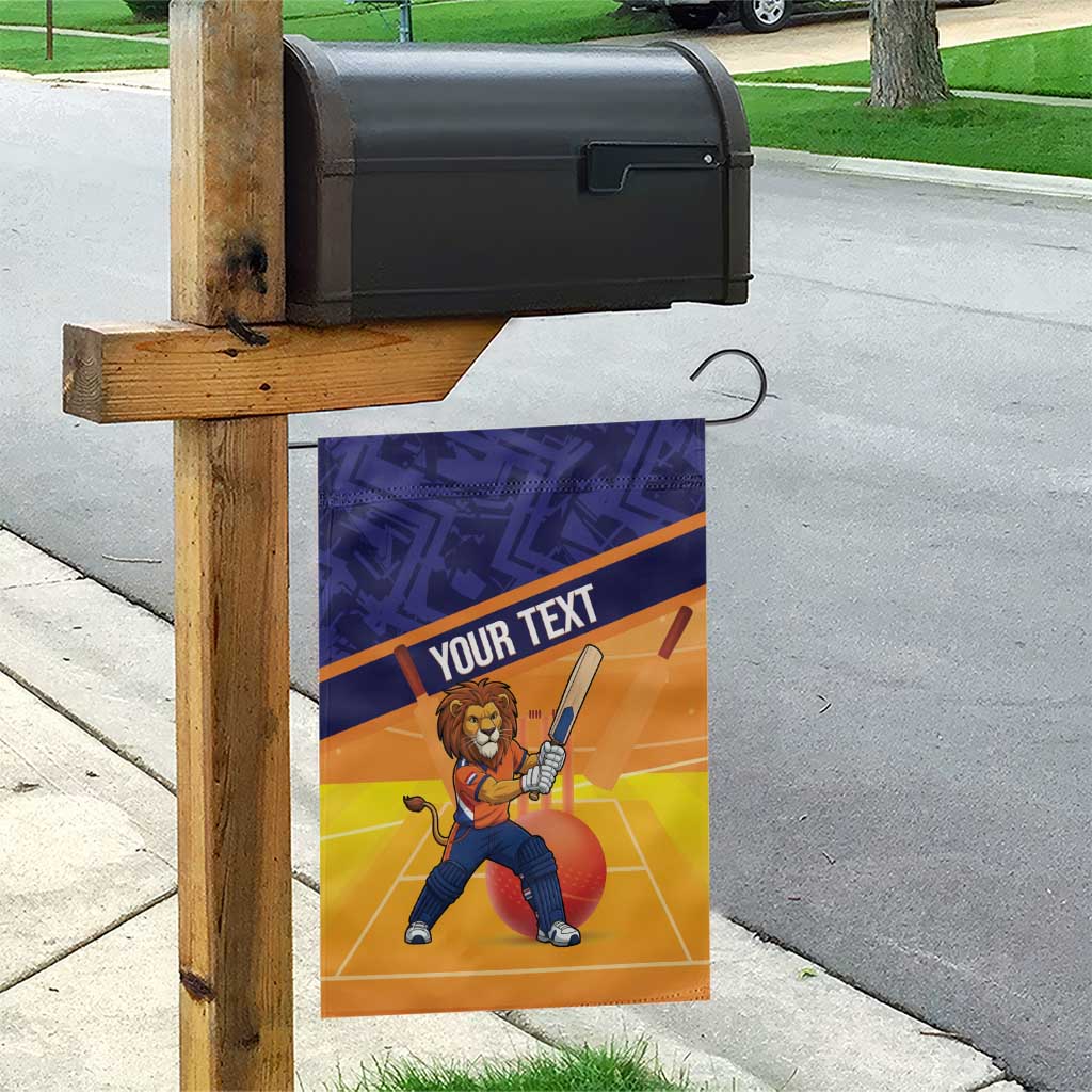 Custom Netherlands Cricket Garden Flag Go Flying Dutchmen Lion Mascot - Wonder Print Shop