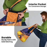 Custom Netherlands Cricket Grocery Bag Go Flying Dutchmen Lion Mascot - Wonder Print Shop