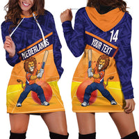 Custom Netherlands Cricket Hoodie Dress Go Flying Dutchmen Lion Mascot - Wonder Print Shop