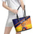 Custom Netherlands Cricket Leather Tote Bag Go Flying Dutchmen Lion Mascot - Wonder Print Shop