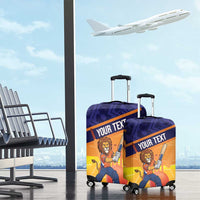 Custom Netherlands Cricket Luggage Cover Go Flying Dutchmen Lion Mascot - Wonder Print Shop