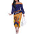 Custom Netherlands Cricket Off The Shoulder Long Sleeve Dress Go Flying Dutchmen Lion Mascot - Wonder Print Shop