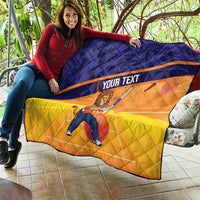 Custom Netherlands Cricket Quilt Go Flying Dutchmen Lion Mascot - Wonder Print Shop