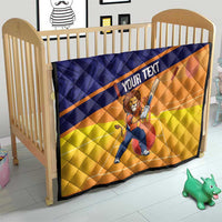 Custom Netherlands Cricket Quilt Go Flying Dutchmen Lion Mascot - Wonder Print Shop