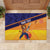 Custom Netherlands Cricket Rubber Doormat Go Flying Dutchmen Lion Mascot - Wonder Print Shop