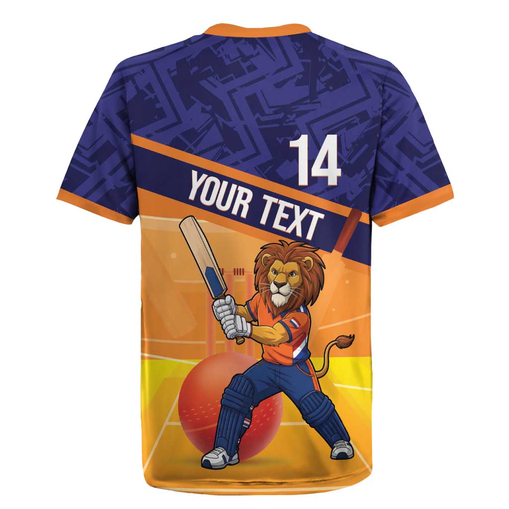 Custom Netherlands Cricket Rugby Jersey Go Flying Dutchmen Lion Mascot - Wonder Print Shop