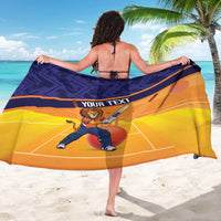 Custom Netherlands Cricket Sarong Go Flying Dutchmen Lion Mascot - Wonder Print Shop