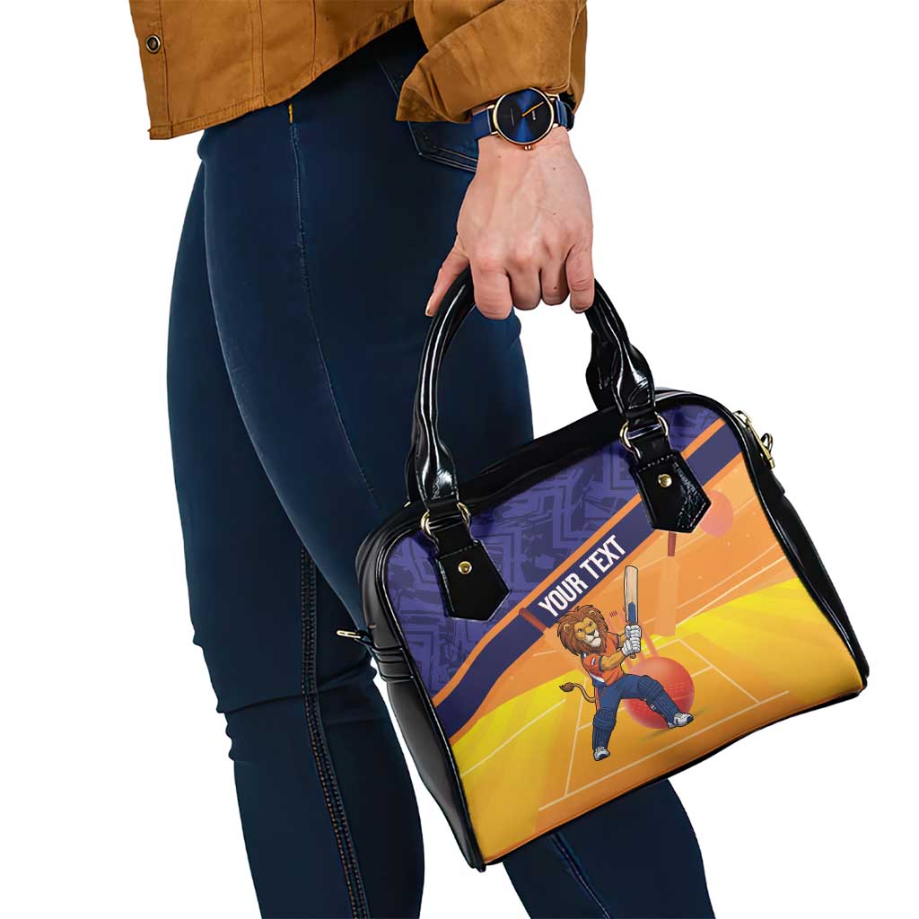 Custom Netherlands Cricket Shoulder Handbag Go Flying Dutchmen Lion Mascot - Wonder Print Shop