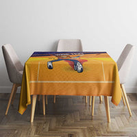 Custom Netherlands Cricket Tablecloth Go Flying Dutchmen Lion Mascot - Wonder Print Shop