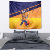 Custom Netherlands Cricket Tapestry Go Flying Dutchmen Lion Mascot - Wonder Print Shop