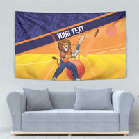 Custom Netherlands Cricket Tapestry Go Flying Dutchmen Lion Mascot - Wonder Print Shop