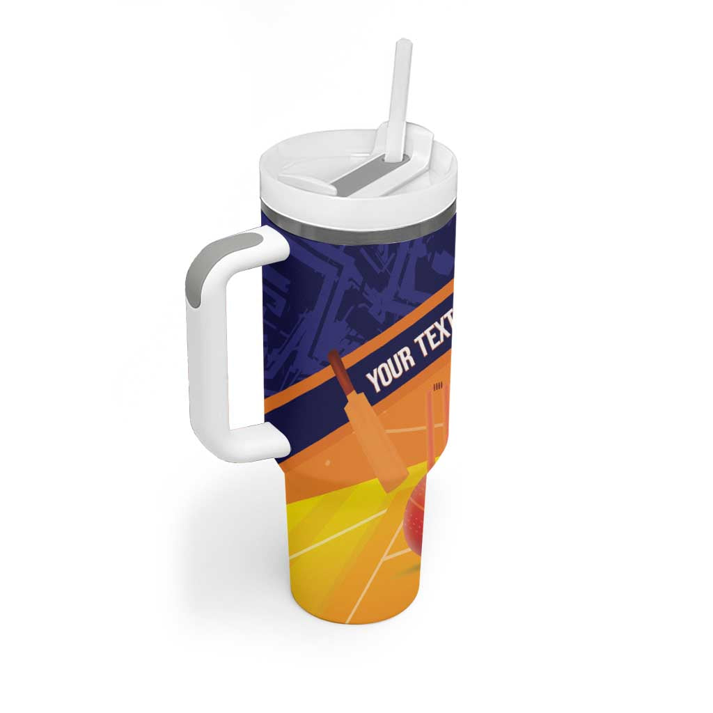 Custom Netherlands Cricket Tumbler With Handle Go Flying Dutchmen Lion Mascot - Wonder Print Shop