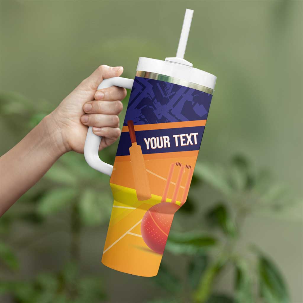 Custom Netherlands Cricket Tumbler With Handle Go Flying Dutchmen Lion Mascot - Wonder Print Shop