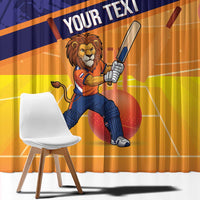 Custom Netherlands Cricket Window Curtain Go Flying Dutchmen Lion Mascot - Wonder Print Shop