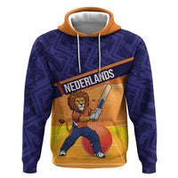 Custom Netherlands Cricket Zip Hoodie Go Flying Dutchmen Lion Mascot - Wonder Print Shop