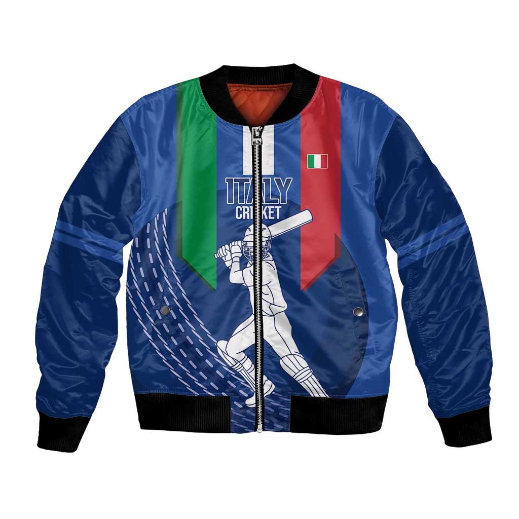 Custom Italy Cricket Bomber Jacket Go Gli Azzurri - Wonder Print Shop