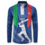 Custom Italy Cricket Button Sweatshirt Go Gli Azzurri - Wonder Print Shop