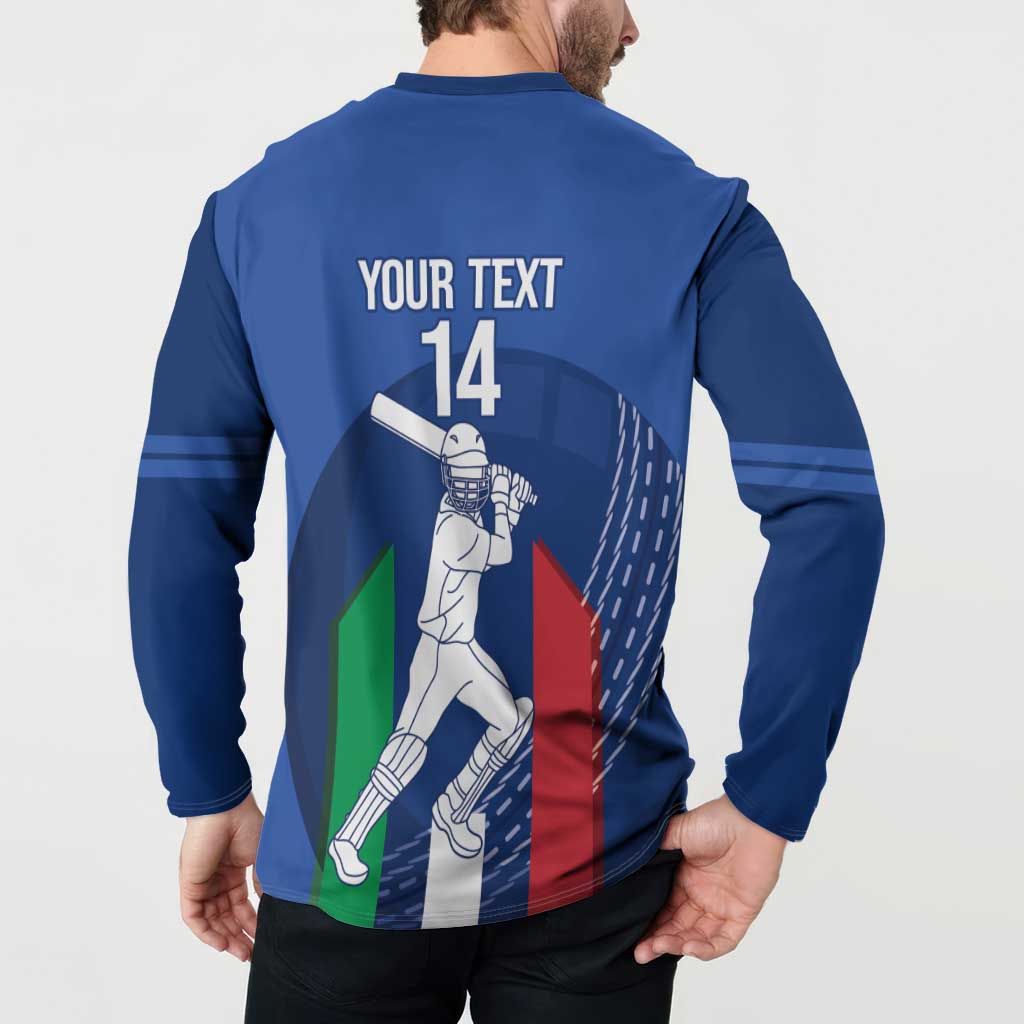 Custom Italy Cricket Button Sweatshirt Go Gli Azzurri - Wonder Print Shop
