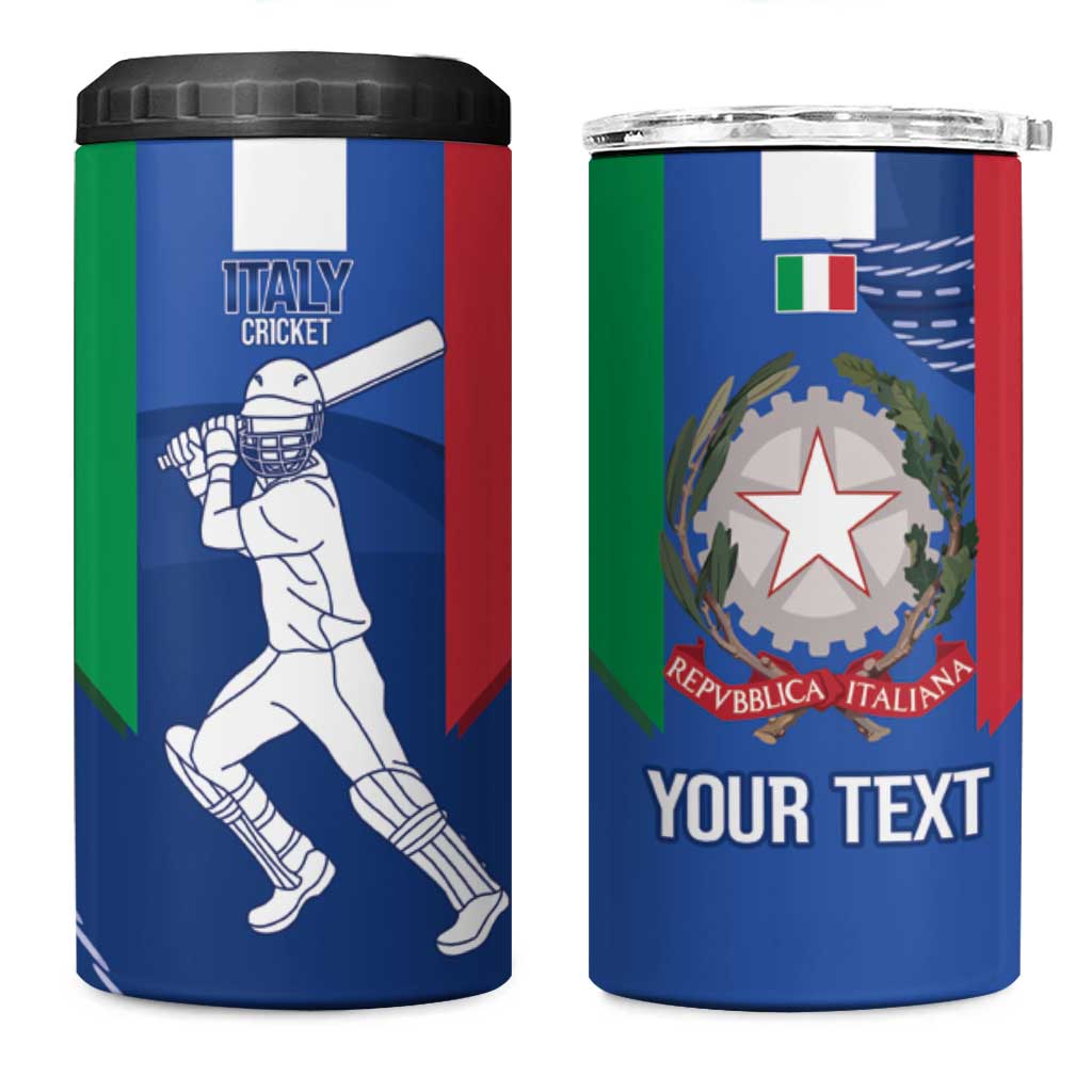 Custom Italy Cricket 4 in 1 Can Cooler Tumbler Go Gli Azzurri - Wonder Print Shop