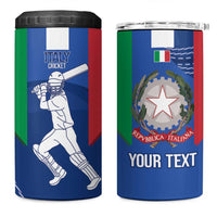 Custom Italy Cricket 4 in 1 Can Cooler Tumbler Go Gli Azzurri - Wonder Print Shop