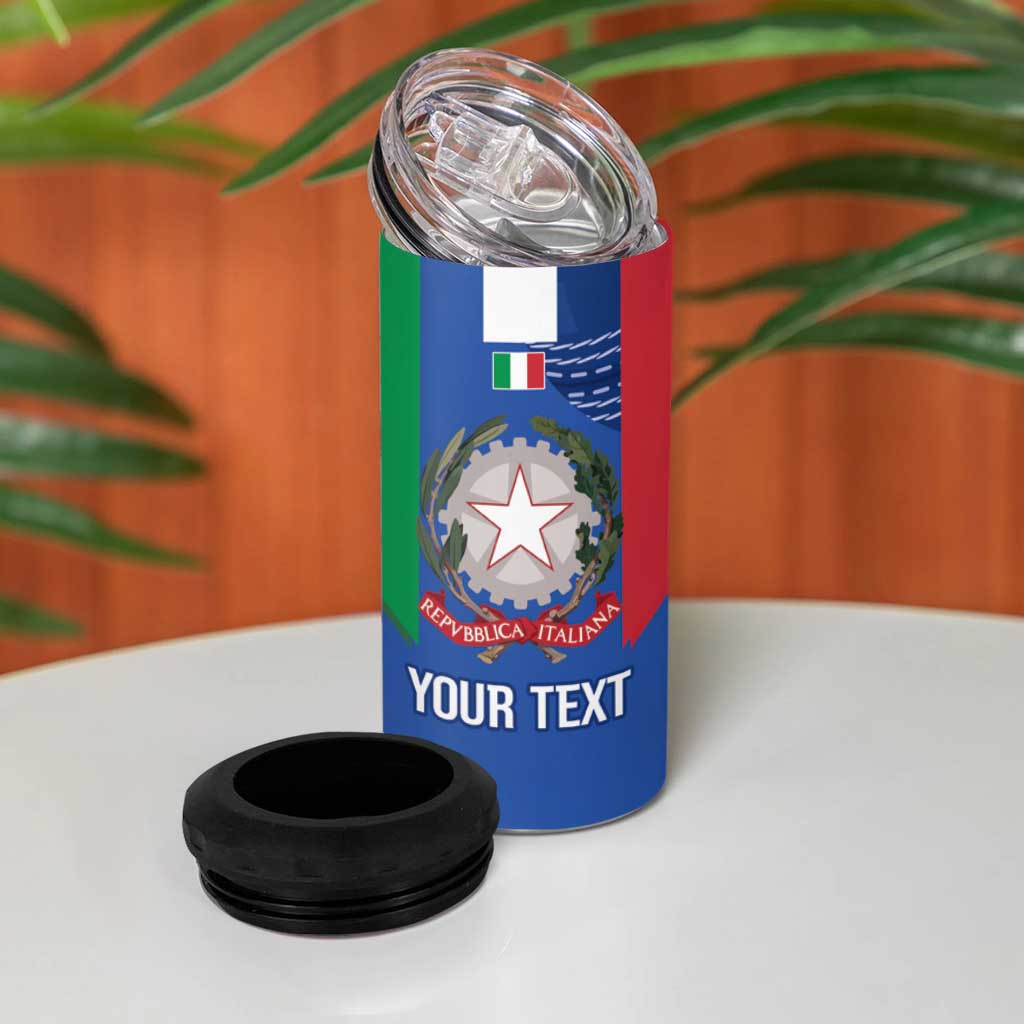 Custom Italy Cricket 4 in 1 Can Cooler Tumbler Go Gli Azzurri - Wonder Print Shop
