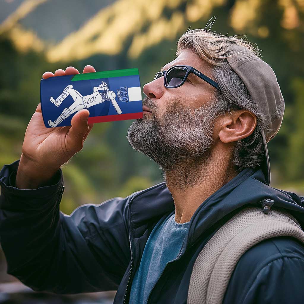 Custom Italy Cricket 4 in 1 Can Cooler Tumbler Go Gli Azzurri - Wonder Print Shop