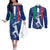 Custom Italy Cricket Couples Matching Off The Shoulder Long Sleeve Dress and Long Sleeve Button Shirt Go Gli Azzurri - Wonder Print Shop