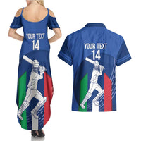 Custom Italy Cricket Couples Matching Summer Maxi Dress and Hawaiian Shirt Go Gli Azzurri - Wonder Print Shop