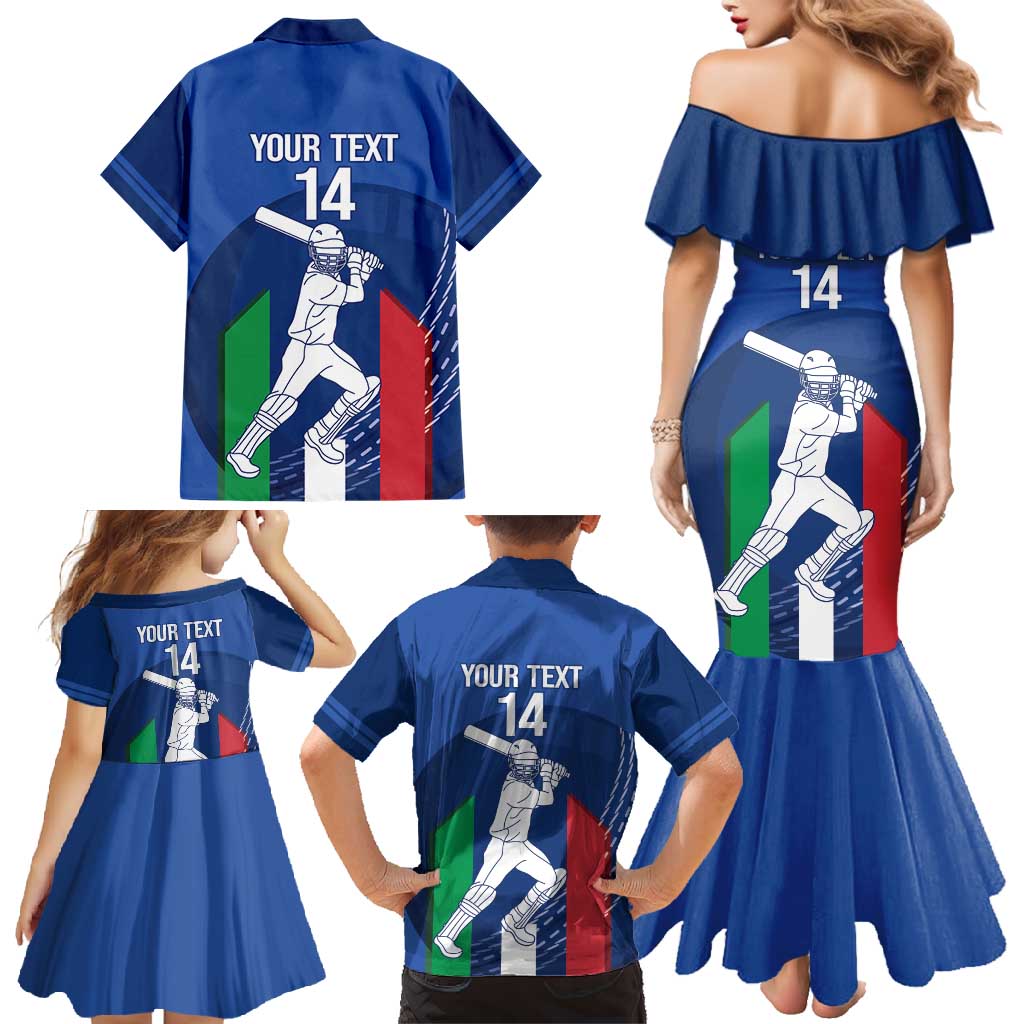 Custom Italy Cricket Family Matching Mermaid Dress and Hawaiian Shirt Go Gli Azzurri - Wonder Print Shop