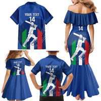 Custom Italy Cricket Family Matching Mermaid Dress and Hawaiian Shirt Go Gli Azzurri - Wonder Print Shop