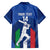 Custom Italy Cricket Family Matching Off The Shoulder Long Sleeve Dress and Hawaiian Shirt Go Gli Azzurri - Wonder Print Shop