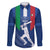 Custom Italy Cricket Family Matching Off The Shoulder Long Sleeve Dress and Hawaiian Shirt Go Gli Azzurri - Wonder Print Shop