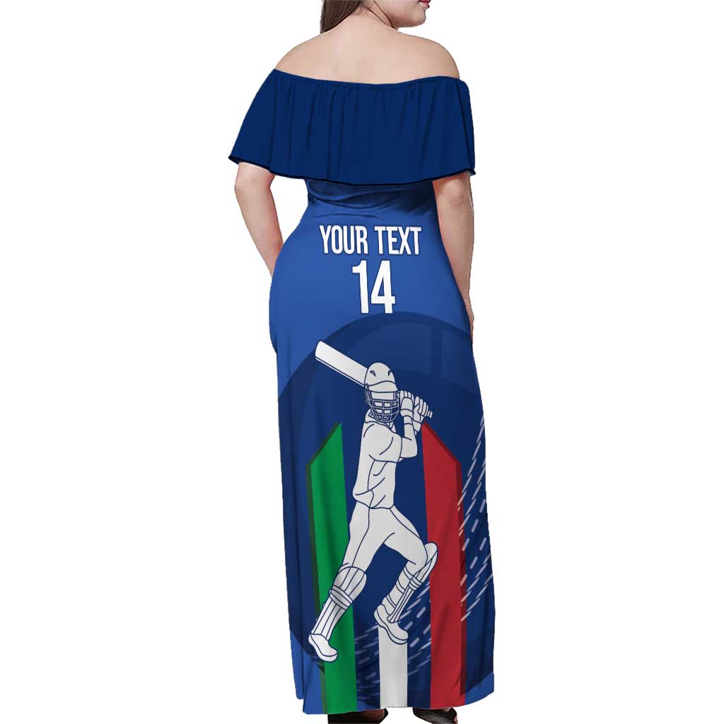 Custom Italy Cricket Family Matching Off Shoulder Maxi Dress and Hawaiian Shirt Go Gli Azzurri - Wonder Print Shop
