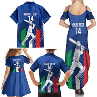 Custom Italy Cricket Family Matching Summer Maxi Dress and Hawaiian Shirt Go Gli Azzurri - Wonder Print Shop