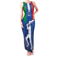 Custom Italy Cricket Family Matching Tank Maxi Dress and Hawaiian Shirt Go Gli Azzurri - Wonder Print Shop