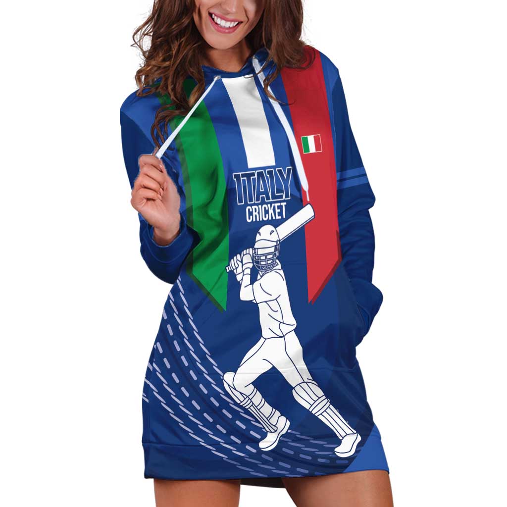 Custom Italy Cricket Hoodie Dress Go Gli Azzurri - Wonder Print Shop