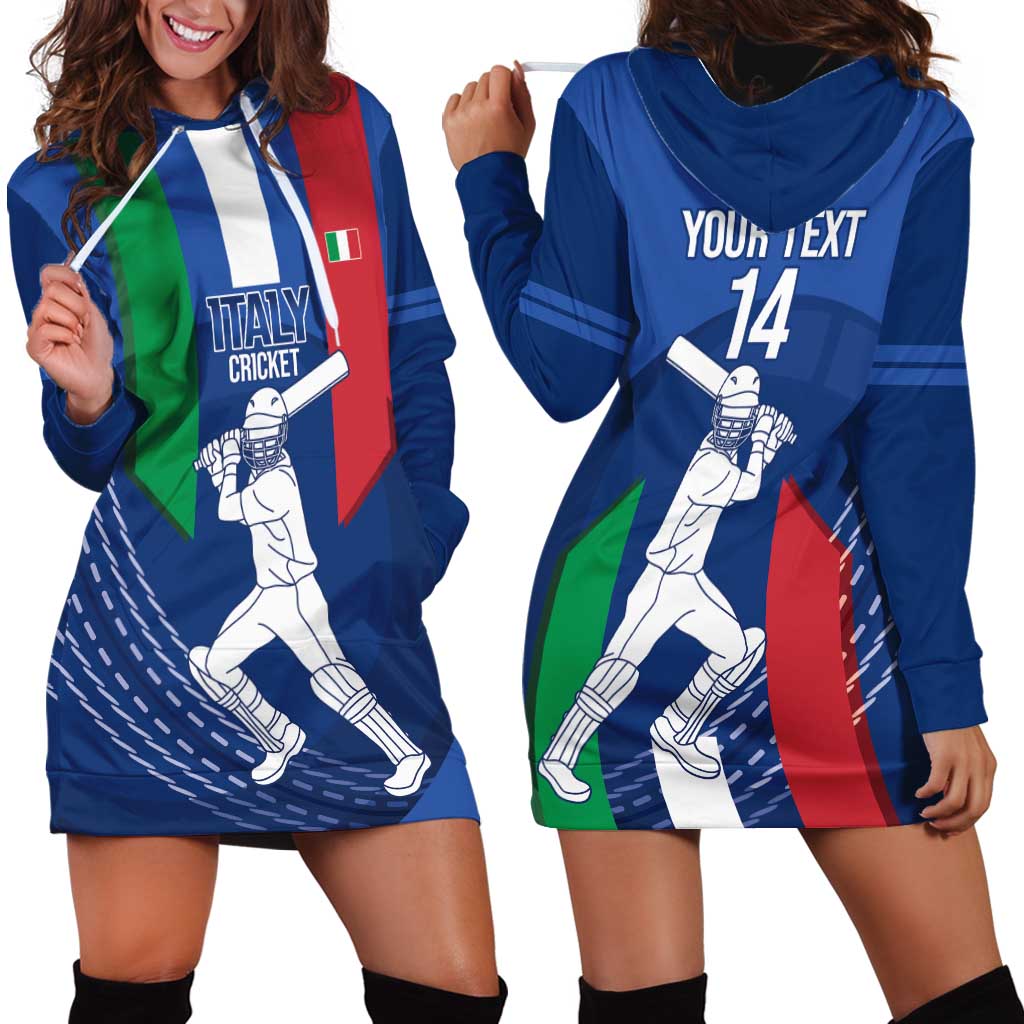 Custom Italy Cricket Hoodie Dress Go Gli Azzurri - Wonder Print Shop