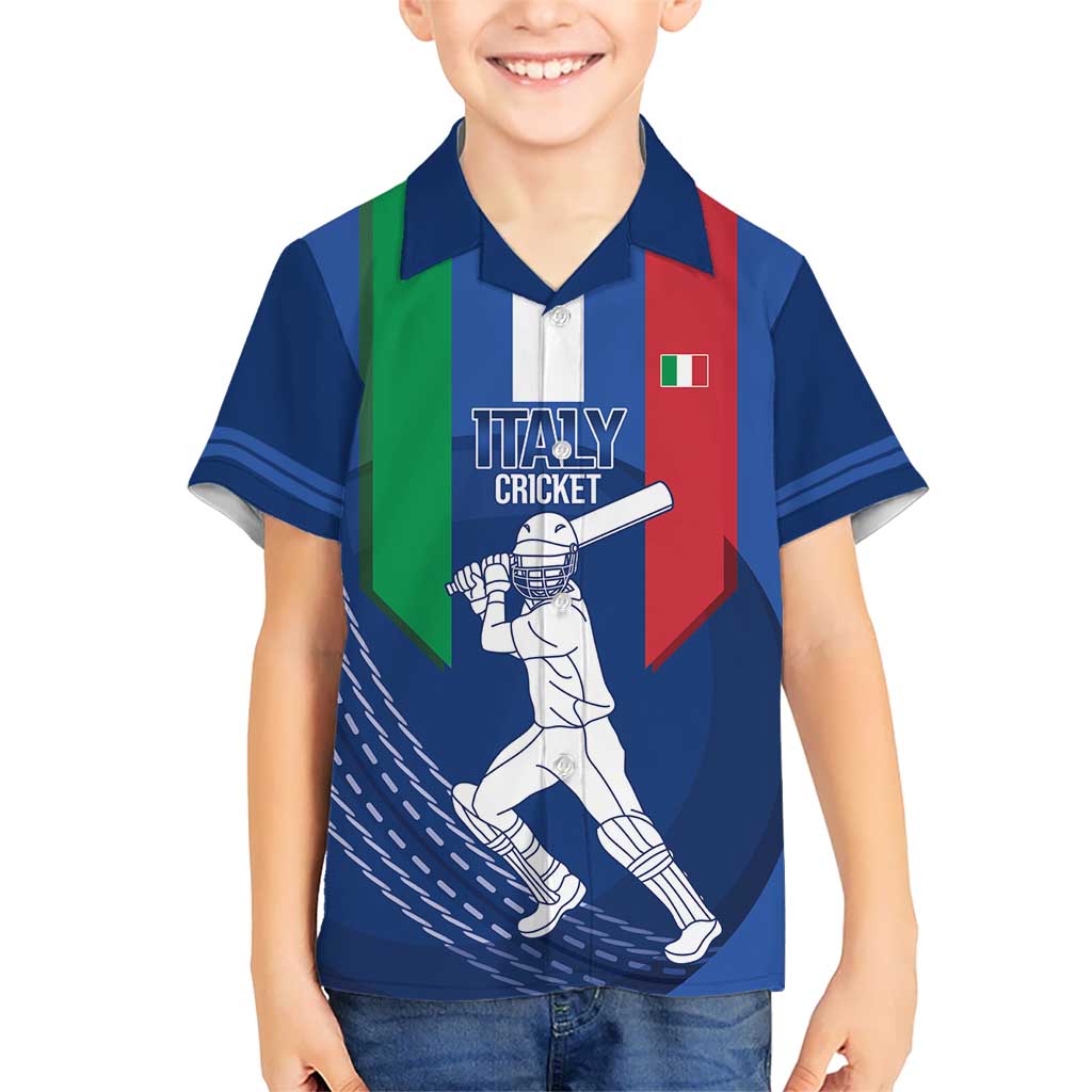 Custom Italy Cricket Kid Hawaiian Shirt Go Gli Azzurri - Wonder Print Shop