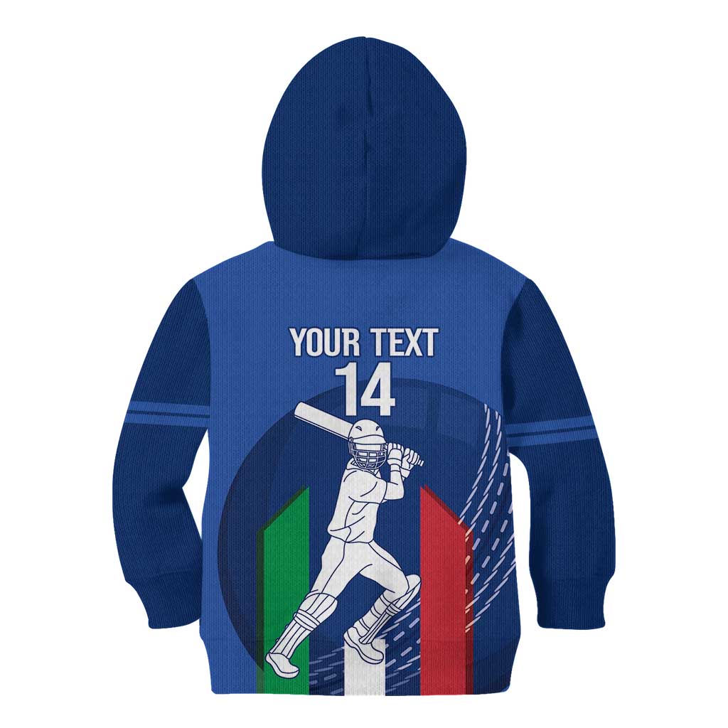 Custom Italy Cricket Kid Hoodie Go Gli Azzurri - Wonder Print Shop