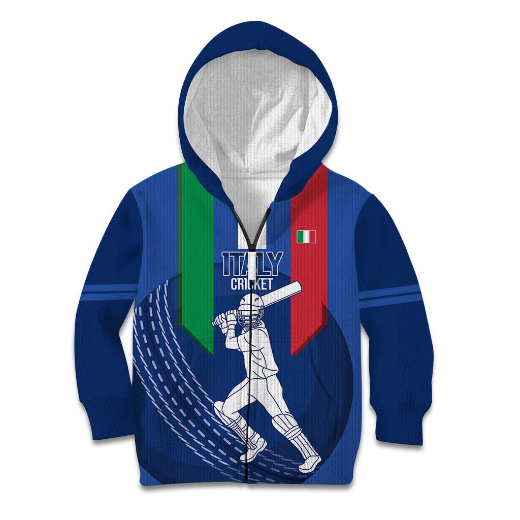 Custom Italy Cricket Kid Hoodie Go Gli Azzurri - Wonder Print Shop