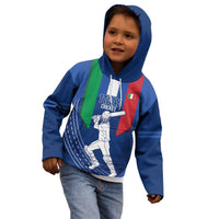 Custom Italy Cricket Kid Hoodie Go Gli Azzurri - Wonder Print Shop
