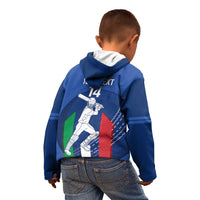 Custom Italy Cricket Kid Hoodie Go Gli Azzurri - Wonder Print Shop