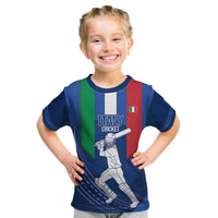 Custom Italy Cricket Kid T Shirt Go Gli Azzurri - Wonder Print Shop