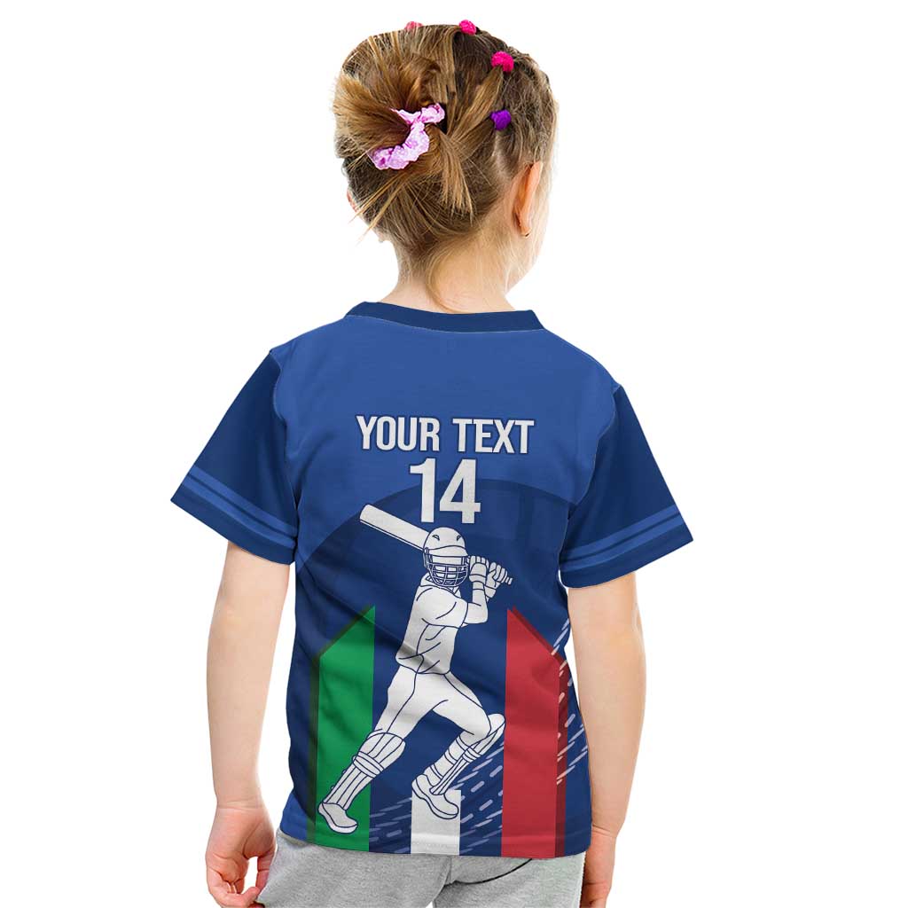 Custom Italy Cricket Kid T Shirt Go Gli Azzurri - Wonder Print Shop