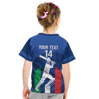Custom Italy Cricket Kid T Shirt Go Gli Azzurri - Wonder Print Shop