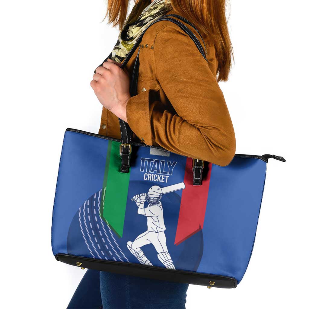 Italy Cricket Leather Tote Bag Go Gli Azzurri - Wonder Print Shop