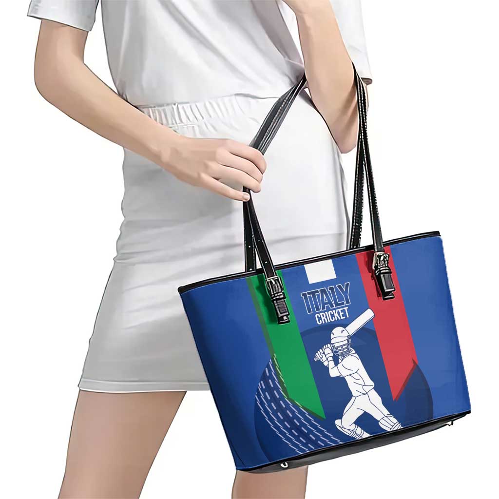 Italy Cricket Leather Tote Bag Go Gli Azzurri - Wonder Print Shop