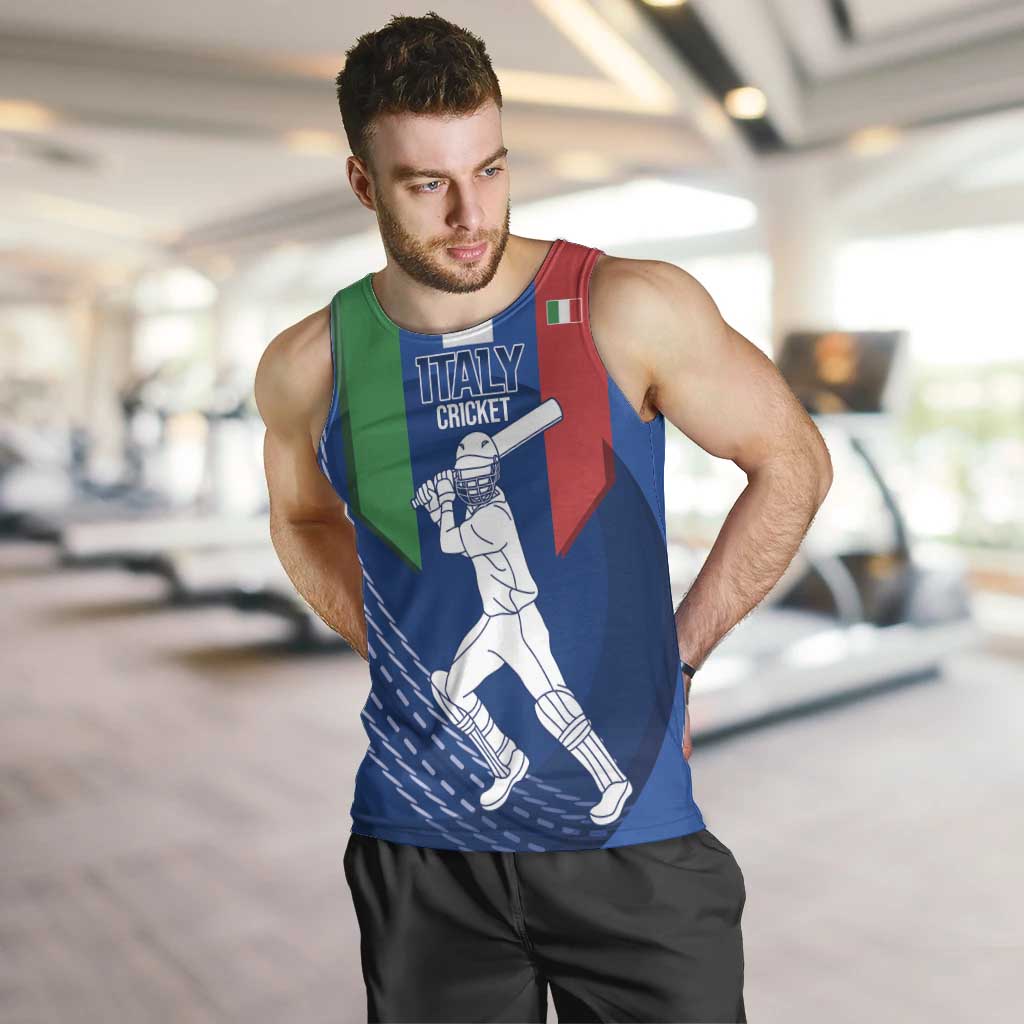 Custom Italy Cricket Men Tank Top Go Gli Azzurri - Wonder Print Shop