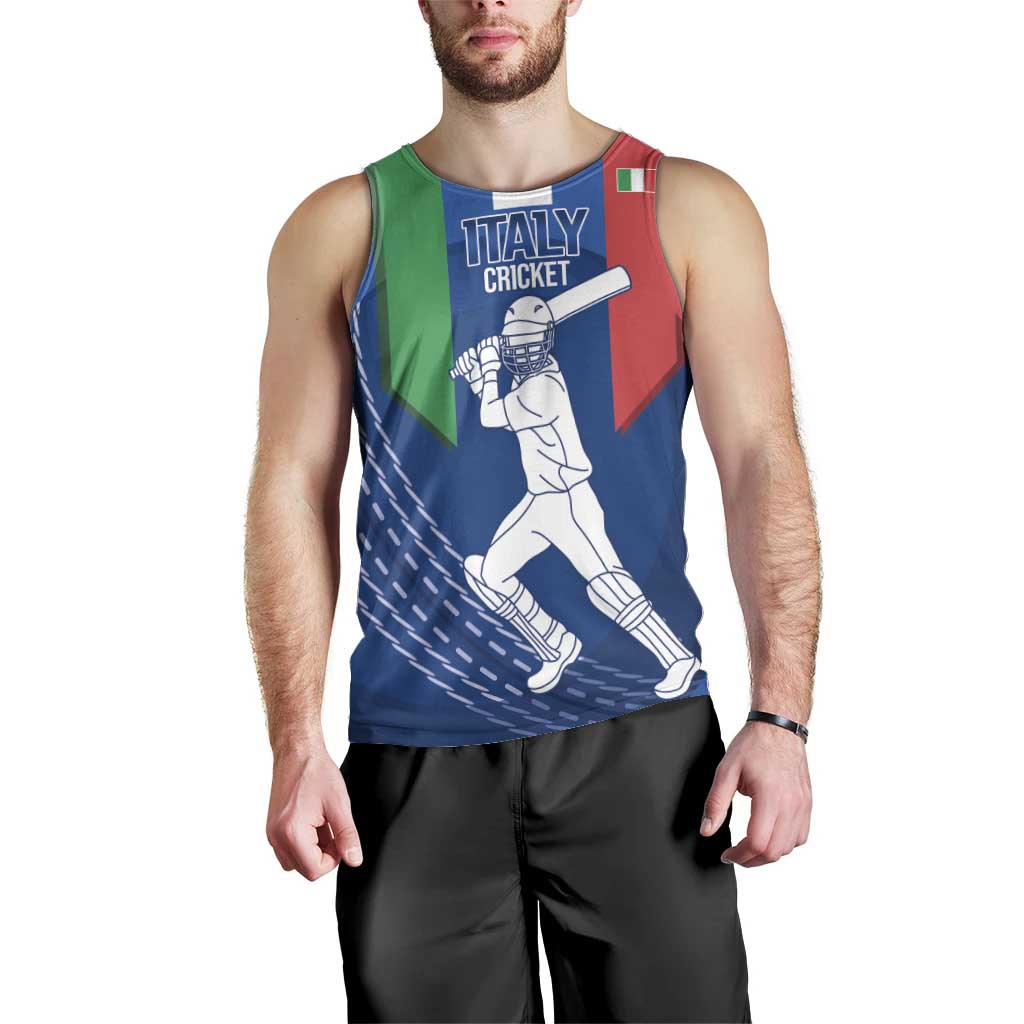 Custom Italy Cricket Men Tank Top Go Gli Azzurri - Wonder Print Shop